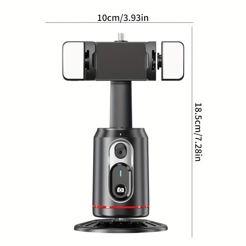 Anti-shake 360° Rotatable Selfie Stick, AI Face Tracking Phone Holder with Dual Selfie Light, Selfie Stick for Live Streaming, Vlogging, Video Recording