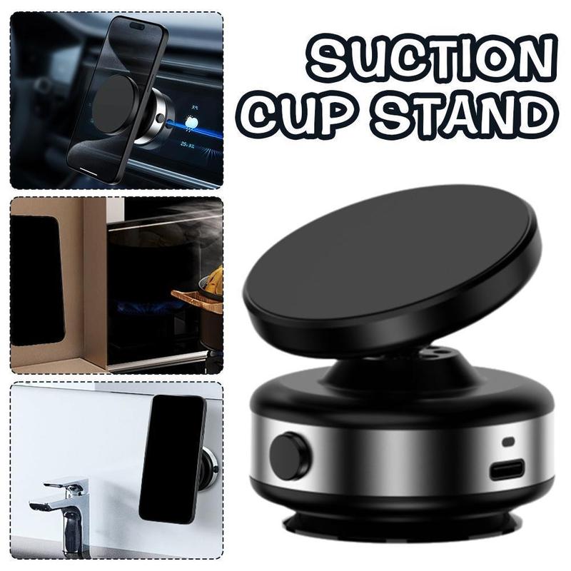 Magnetic Car Phone Holder, Electric Suction Cup Vacuum Magnetic Phone Holder, Multi-angle Dashboard Navigation Universal Holder, Car Magnetic Phone Holder