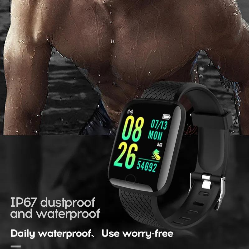 116plus Smart Watch For Men Women Gift 1.3 inch Screen Sports Fitness Watches Bluetooth Calls Digital Smartwatch Wristwatch D18