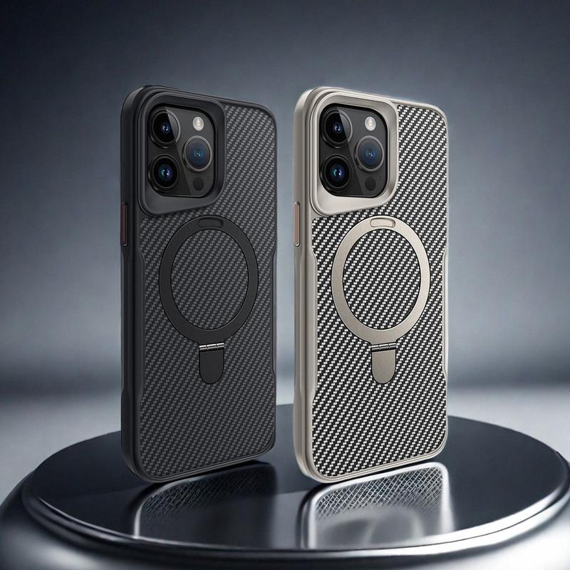 Magnetic Invisible Ring Stand Hard PC Back Panel phone case for iPhone 16 15 14 13 12Pro Max