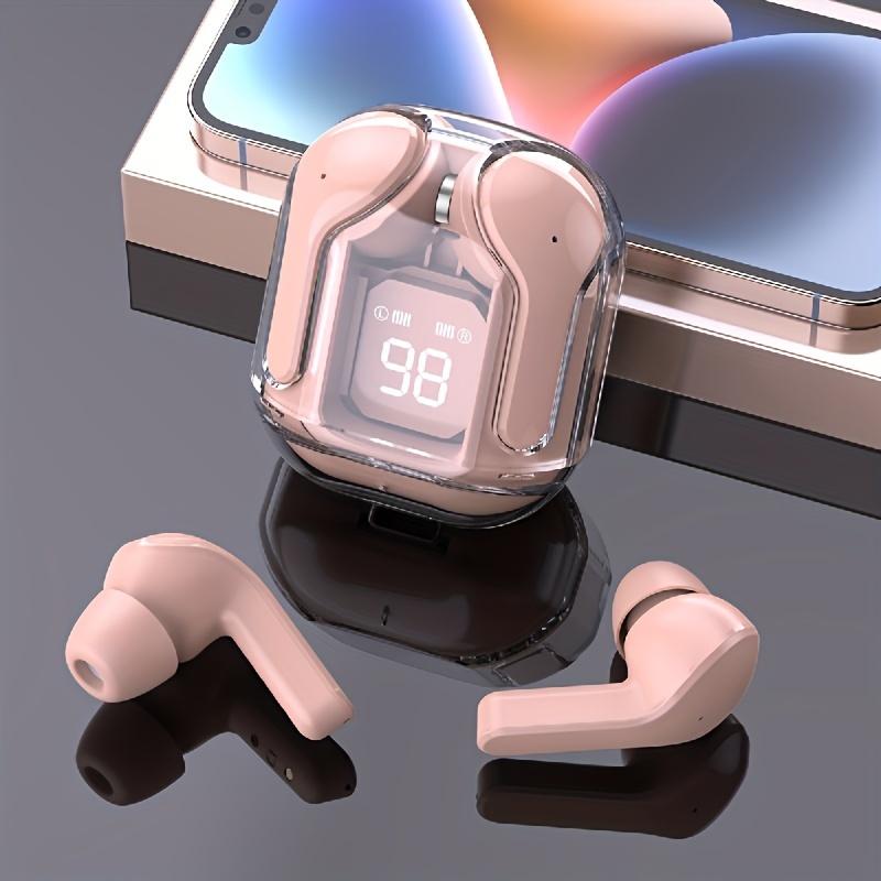 New Air 39: Transparent Fashion ENC Noise Canceling Wireless Earbuds with Universal Compatibility for All Mobile Phones Audio Headphone