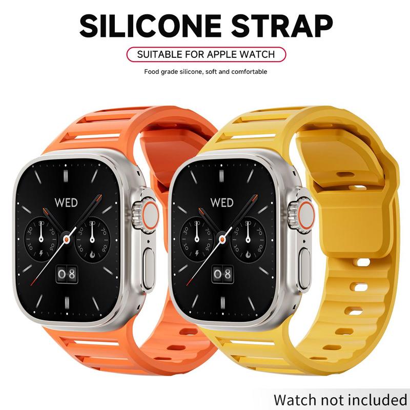 Solid Color Silicone Watch Band (Band Only), 1 Count Breathable Watch Band for Apple Watch Series 10 9 8 7 6 SE Ultra1 2, Smart Watch Accessories