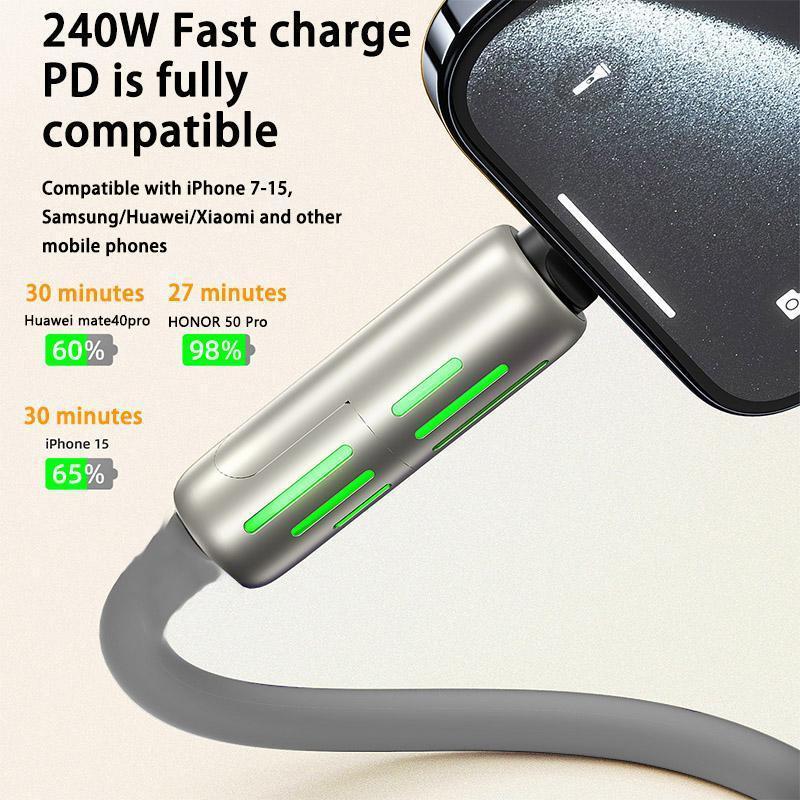 multi-charging cable 4-in-1 USB Fast Charging Cable – 240W Power for Most Phones & Laptops, One Cable for All Your Charging Needs