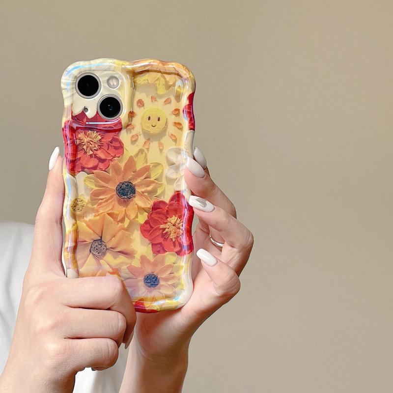 Oil Painting Pattern Phone Case, Decorative Phone Protector Cover, Phone Accessories Compatible with iPhone 11 12 13 14 15 Pro Max iPhone 16 Pro Max Case