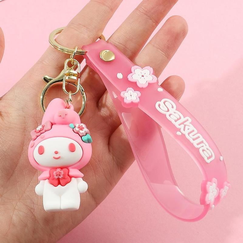 Sanrio Cute Sakura Series Phone Chain, 1 Count Cute Phone Lanyard, Fashion Phone Charm for Women & Girls, Mobile Phone Decoration Accessories