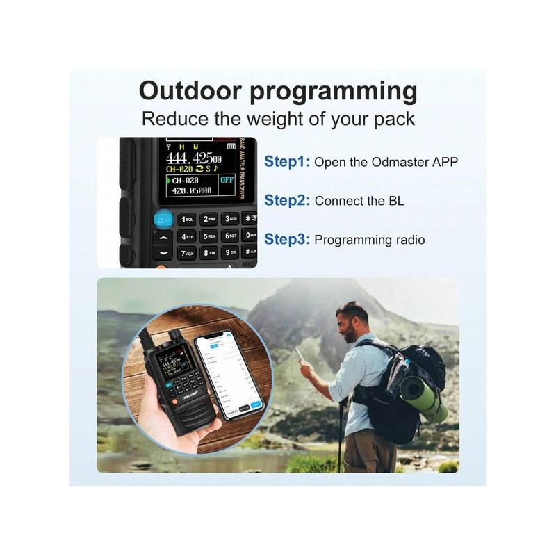 TIDRADIO TD-H3 Ham Radio Multi-Band Two Way Radio With AirBand & TD-771 Long Antenna,USB-C Programming & Charging,2500mAh Battery,One Key Frequency Match,DTMF FM AM NOAA VOX SCAN,Walkie Talkies