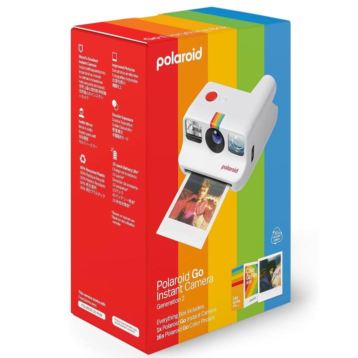 Polaroid Go Generation 2 - Mini Instant Camera + Film Bundle (16 Photos Included) - White (6282) E238