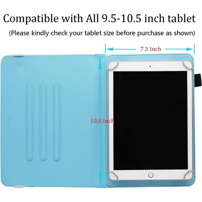 Universal 10 10.1 Inch Android Tablet Case, Dluggs 360 Degree Rotating Multi-Angle Viewing Stand Universal Case Cover for 10 10.1 and All 9.5-10.5 Inch Tablet, Shiny Butterfly