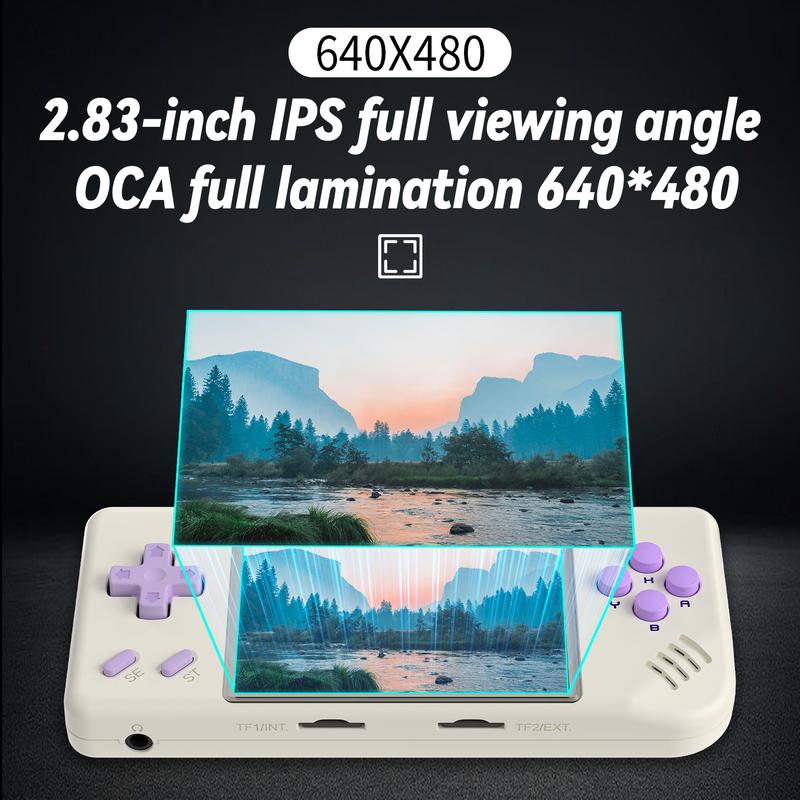 ANBERNIC RG28XX Handheld Game Console 2.83 inch 640*480 IPS Screen Linux System 3100mAh Video Retro Player Support HD-M-I Output TV 2.4G Wireless Wired Controller Supports Music Video Player Transparent Protection