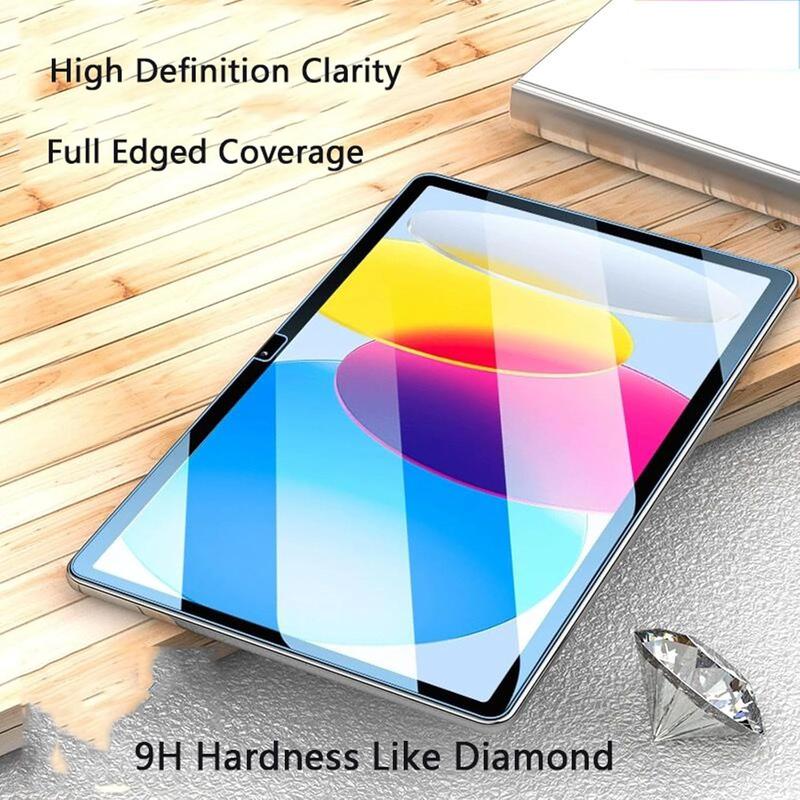 2 Pack Screen Protector for iPad 10th Generation 10.9 Inch 2022 (Model A2696 A2757 A2777) Tempered Glass Film Guard High Touch Sensitivity [ ID &  Pencil Compatible]