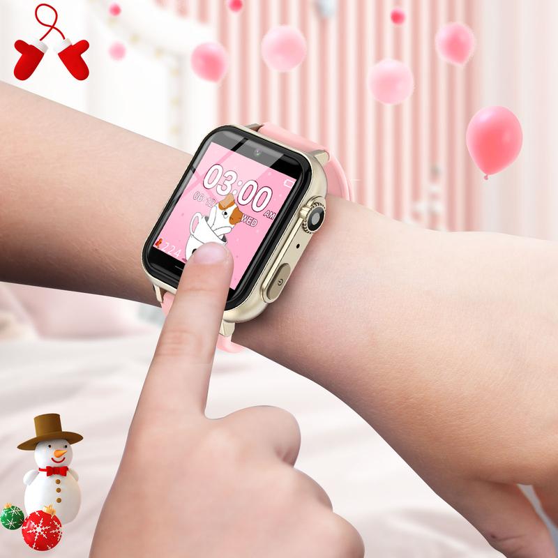 CJCmall Smartwatch Gift for Girls – Pink HD Touch Screen, 30+ Games, 140 Learning Cards, Camera, Music, & Pedometer – Perfect Fun & Educational Birthday Gift smart watches Multifunctional Smartwatch