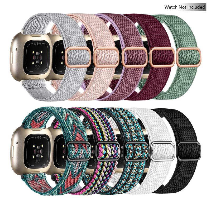 Elastic Band, Nylon Sport Band for Smartwatch Replacement, Wearable Accessories for Fitbit Sense Bands Fitbit Sense 2 Bands Versa 4 Bands