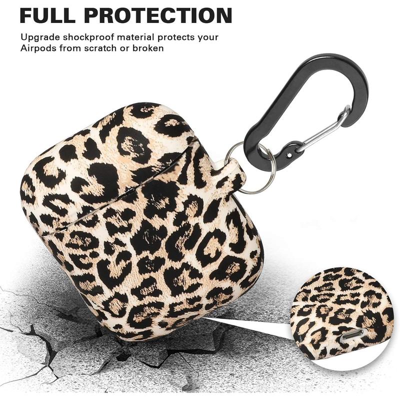 Compatible with AirPods Case Soft  Protective Case Cover Cute for AirPods 2 &1 for Women with Keychain