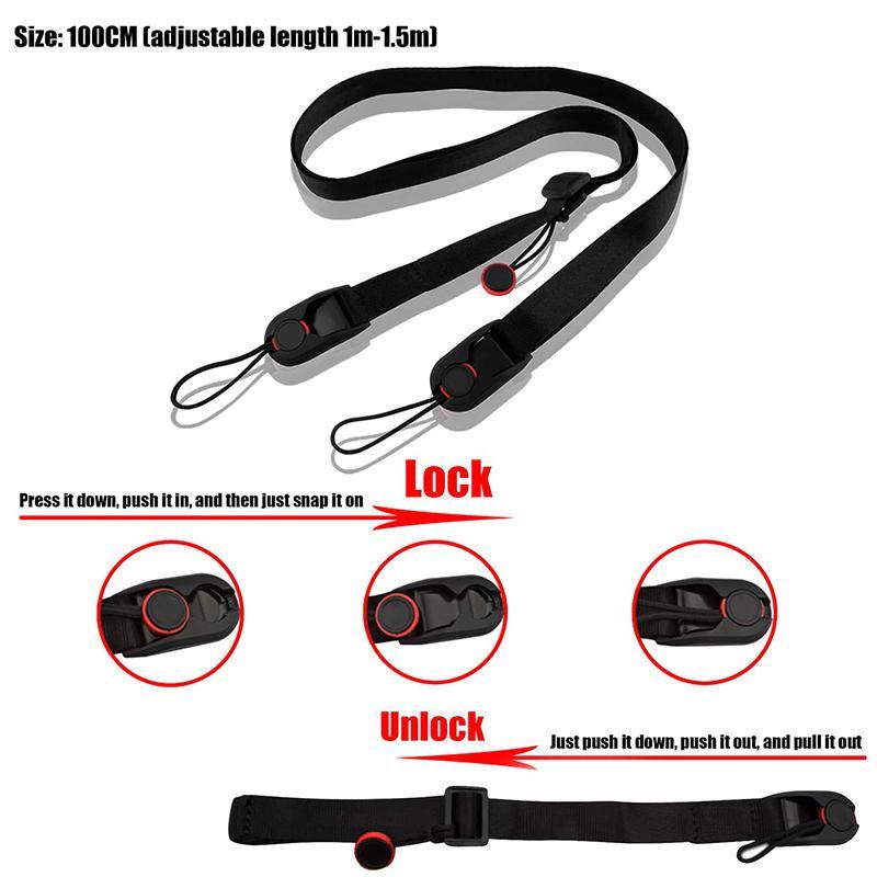 Camera Hanging Lanyard, Adjustable Length Neck Shoulder Strap for Camera, Camera Neck Shoulder Strap for Micro Single and DSLR Camera, Camera Accessories