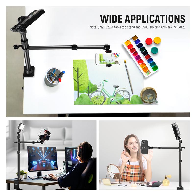 NEEWER TL253A+DS001 Tabletop Overhead Camera Mount Stand