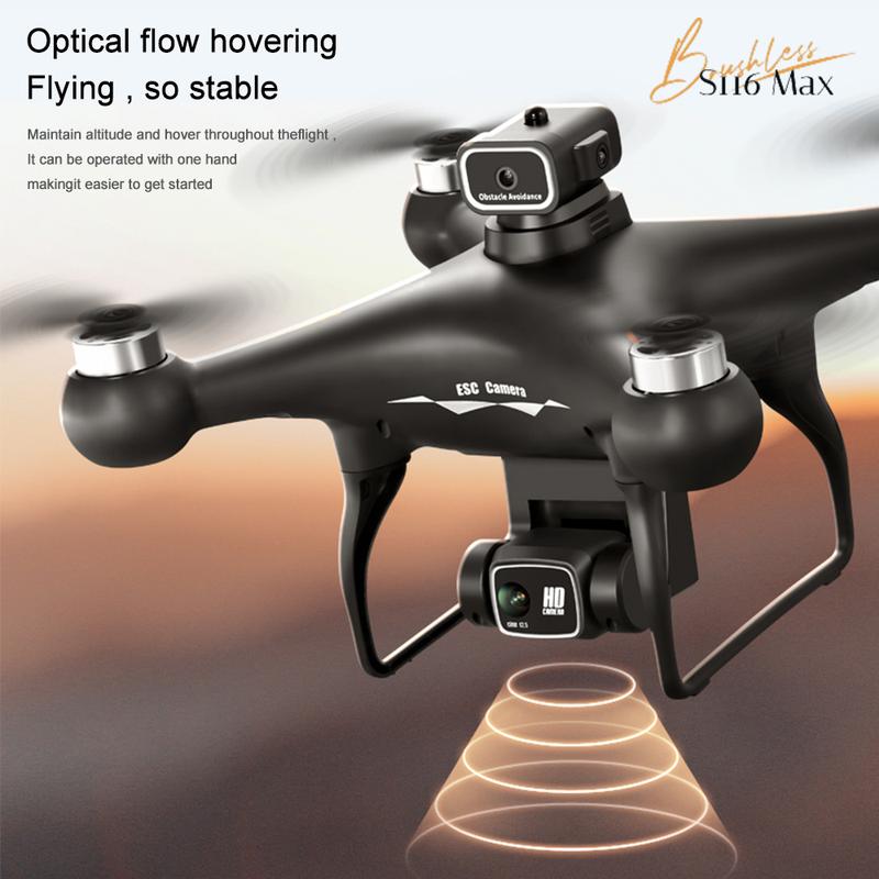 GoolRC S116 Drone with 4K Camera for Adults, RC Quadcopter with Obstacle Avoidance, Optical Flow, Trajectory Flight, Headless Mode, Gravity Sensor, Brushless Motor, Storage Bag and 2 Batteries (Black)