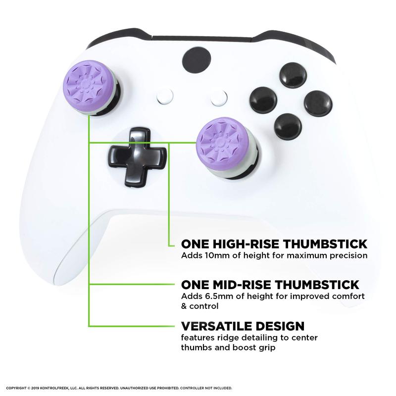 FPS Freek Galaxy Purple for Xbox One and Xbox Series X Controller | 2 Performance Thumbsticks | 1 High-Rise, 1 Mid-Rise | Purple Console  Accessories