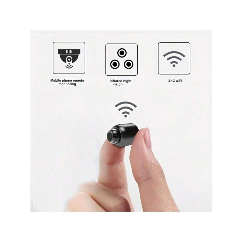 Tech Nova     2 Wireless WiFi Mini Cameras, HD Nanny Cam With Night Vision, Remote Viewing, Portable Hidden Security Camera With WiFi Connection