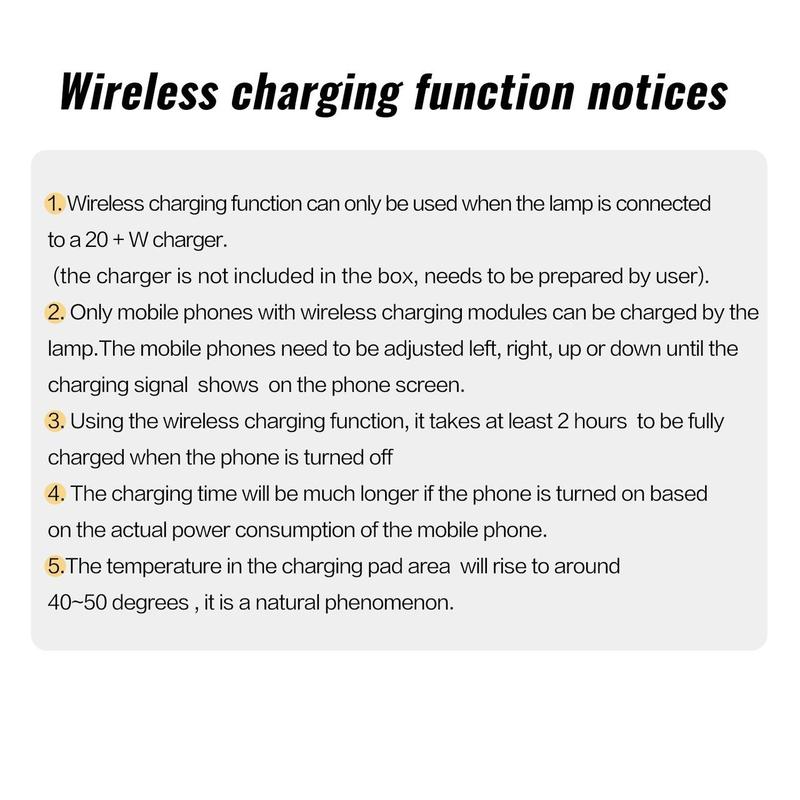 G Shaped Wireless Fast Charging Speaker with Night Light, BT Speaker Ambient Light for Bedroom, Wireless Charging Ambient Lamp with Alarm Clock for Home