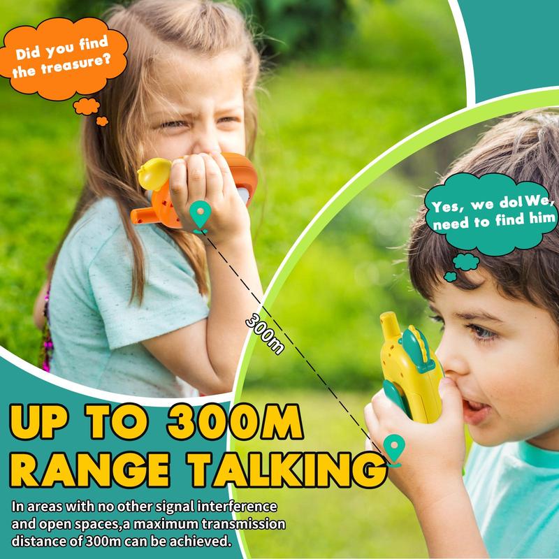 2-Pack Kids Walkie Talkies – 1000 Feet Range – Fun Communication Toys for Boys & Girls – Outdoor Adventure Toys for Toddlers & Children