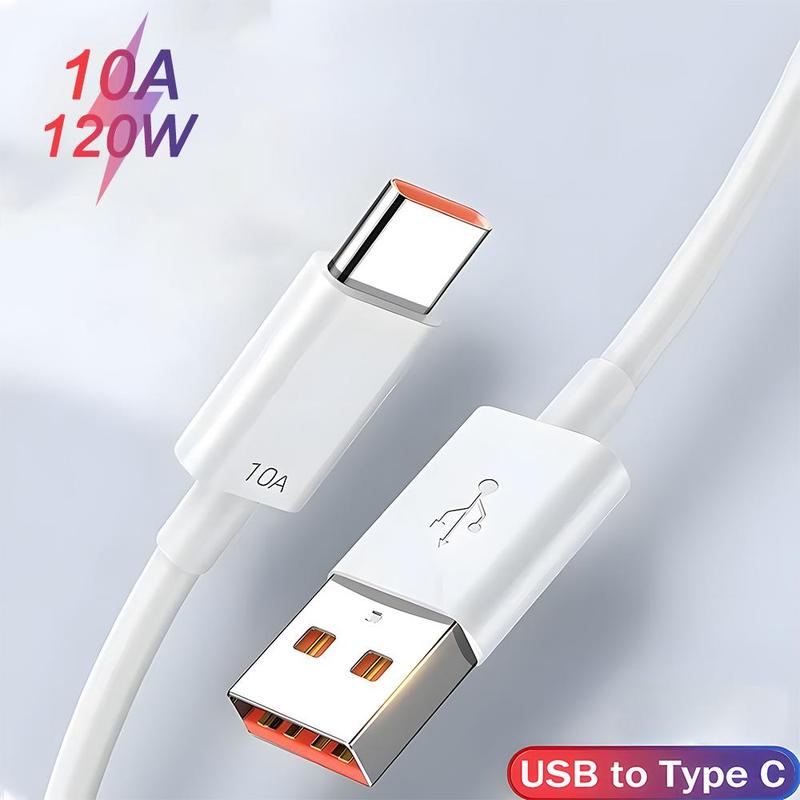 10A 120W USB to Type C Fast Charging Data Cable, USB C Super Quick Charging Data Cable, Phone Accessories for Xiaomi 14 Redmi 13 12 Samsung