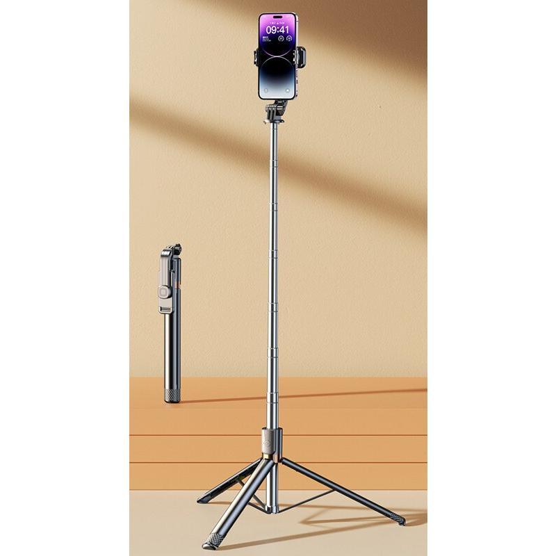 Selfie stick phone holder, expandable phone holder, all-in-one portable tripod, Bluetooth tripod, all-in-one floor extension pole Accessories Mobile