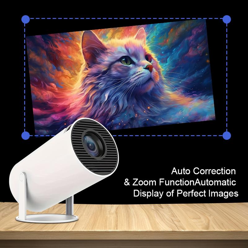 The new favorite of projectors: 180 - degree flexible stand, combined with 4K decoding, providing boundless visual enjoyment. Christmas gift. Audio