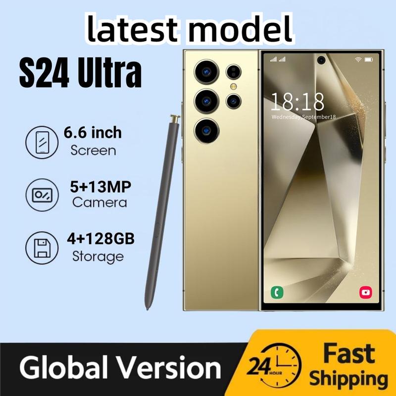 2024 new style Smarphone S24 Ultra,6.6 inch,4+128GB,Octa Core,5000mAh,Mobile phones,Android,5+13MP,Dual SIM,Google Play Store,Cellphones