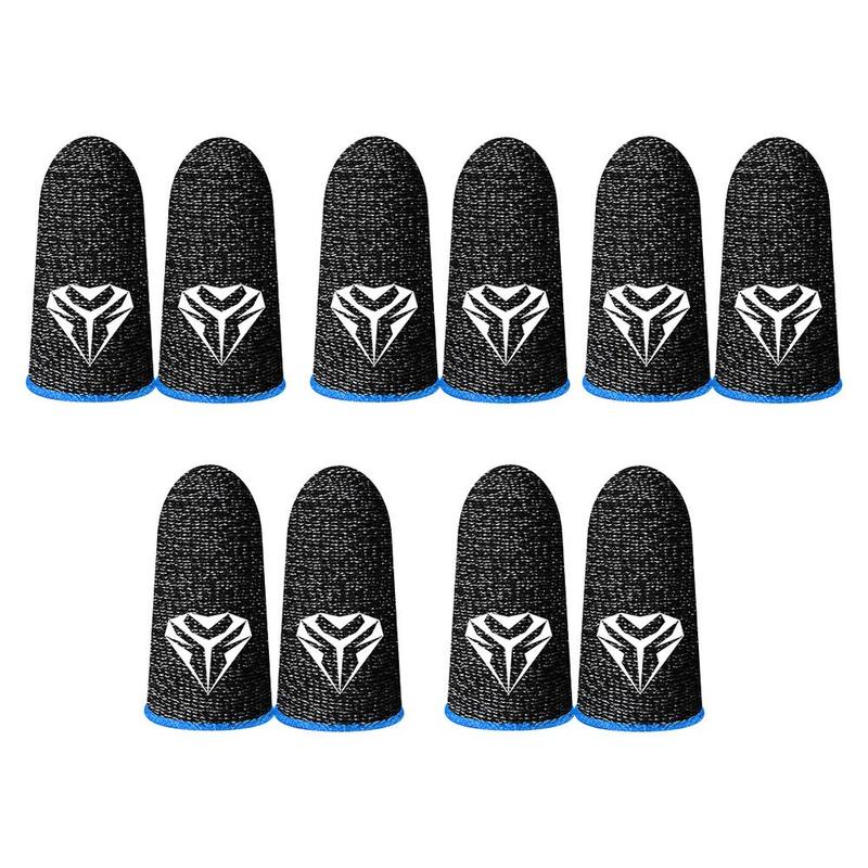 Breathable Gaming Finger Sleeves, 5 Pairs Sweat-proof Touch Screen Gaming Finger Sleeves, Finger Protectors for PUBG Mobile Game