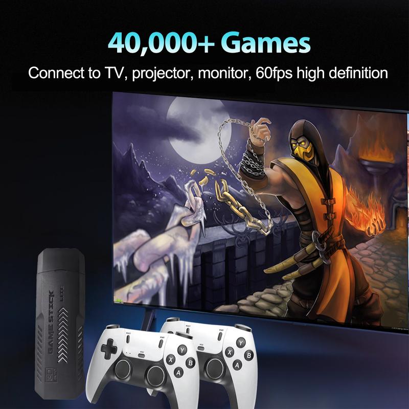 2024 Hot Sale :New Retro Gaming Console,Nostalgia Stick Game, Retro Video Game Console with Built-in 40+Emulators, 40,000+ Games, 4K HDMI Output, and 2.4GHz Wireless Controller  (128G)