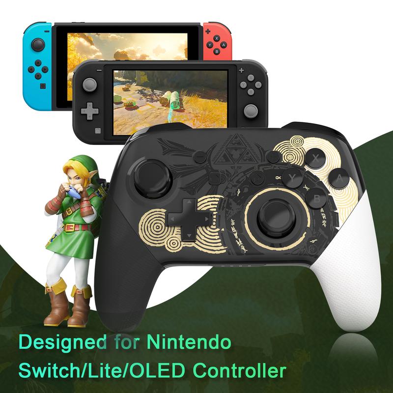 NFC Switch Pro Controller Compatible with Nintendo Switch OLED LITE Controller Supports NFC&Wake Up Function,Switch Accessories for Switch OLED LITE Console,LR Switch Controller,Carry Case,Charger Dock and so on.