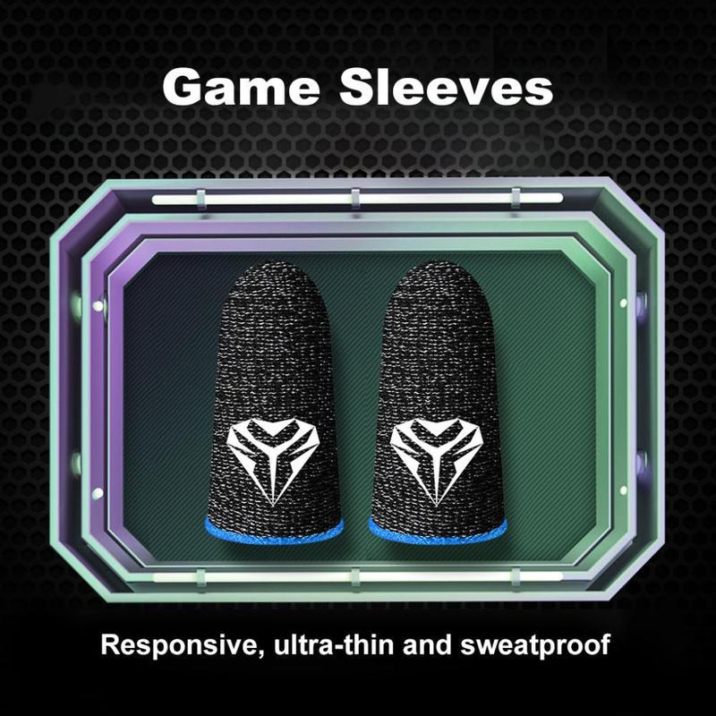 Breathable Gaming Finger Sleeves, 5 Pairs Sweat-proof Touch Screen Gaming Finger Sleeves, Finger Protectors for PUBG Mobile Game