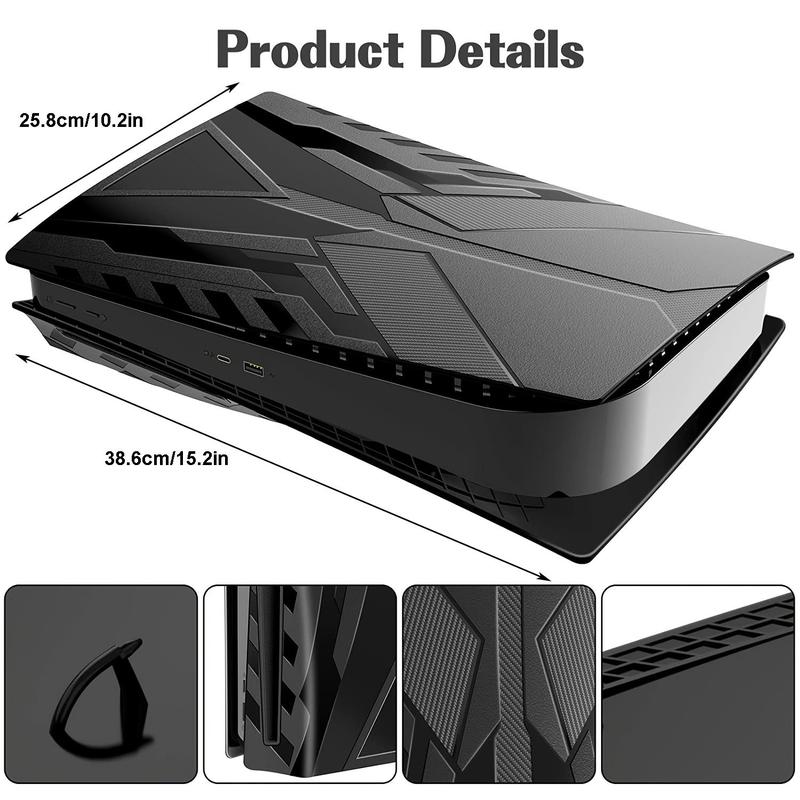 Protective Plates, 1 Count Hard Shockproof Cover for PS5 Console, Anti-scratch Dust-proof Face Plates for Playstation 5 CD-ROM Version