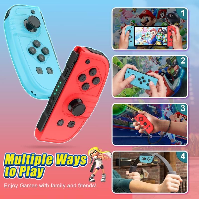 Switch Controller for Nintendo Switch, JoyPad Controllers Compatible with Nintendo Switch Lite OLED (Blue and Red)