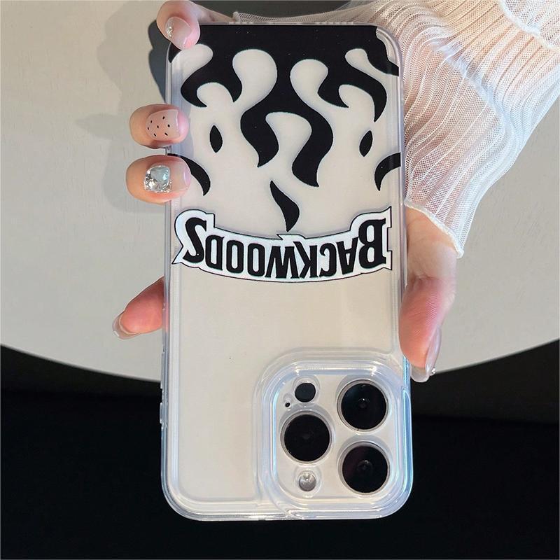 Fashion Fire Pattern Phone Case, Anti-drop Shockproof Phone Protective Cover, Phone Accessory Compatible with iPhone