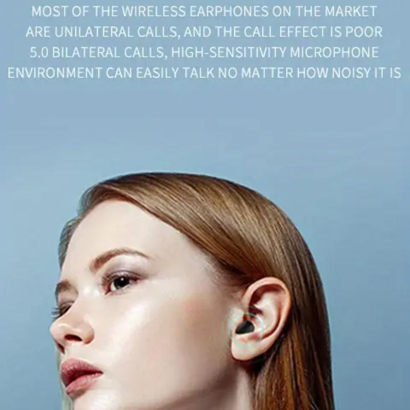 Wireless Earphone, In-ear Design Earphone, Noise Cancelling Headphones, Bluetooth-compatible Earbuds for Gaming, Sports, Office