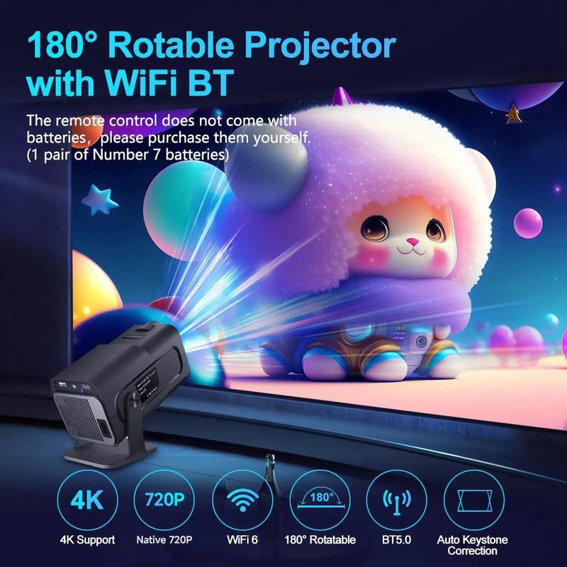 MAGCUBIC HY320 Mini Projector, Portable Projector with 180° Rotatable Design, Home Theater Projector for Outdoor Camping