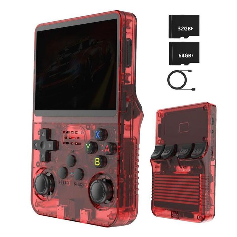 R36s Handheld Retro Game Console, 1 Count Portable Pocket Game Console with 3.5-inch IPS Screen, Linux System Game Console Support 10000+ Games