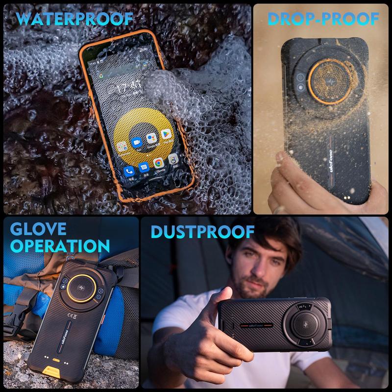 Ulefone Power Armor 16S Rugged Unlocked Phones, 3.5W Loud Speaker, 122dB  Loudest Sound,16GB(8GRAM+8G Virtual RAM)+128GB, 50MP+2MP+8MP Camera, 9600mAh Battery, 5.93