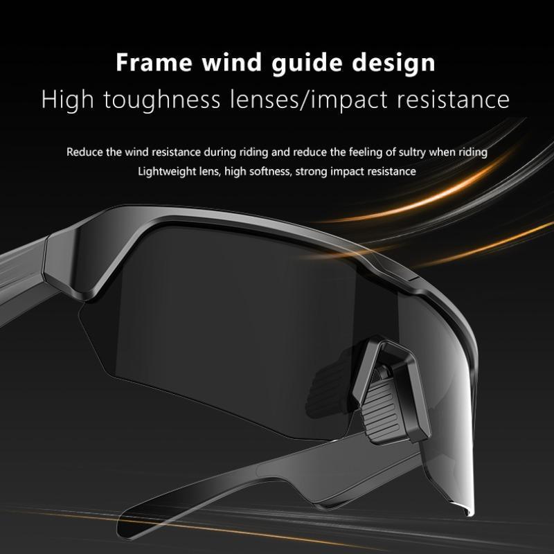 Smart Glasses Headphones, Wireless BT Smart Glasses Headset with Earbuds Function, Outdoor Cycling Glasses, Long Standby Glasses with Music Playback, Gift for Men & Women, Electronic Gadgets