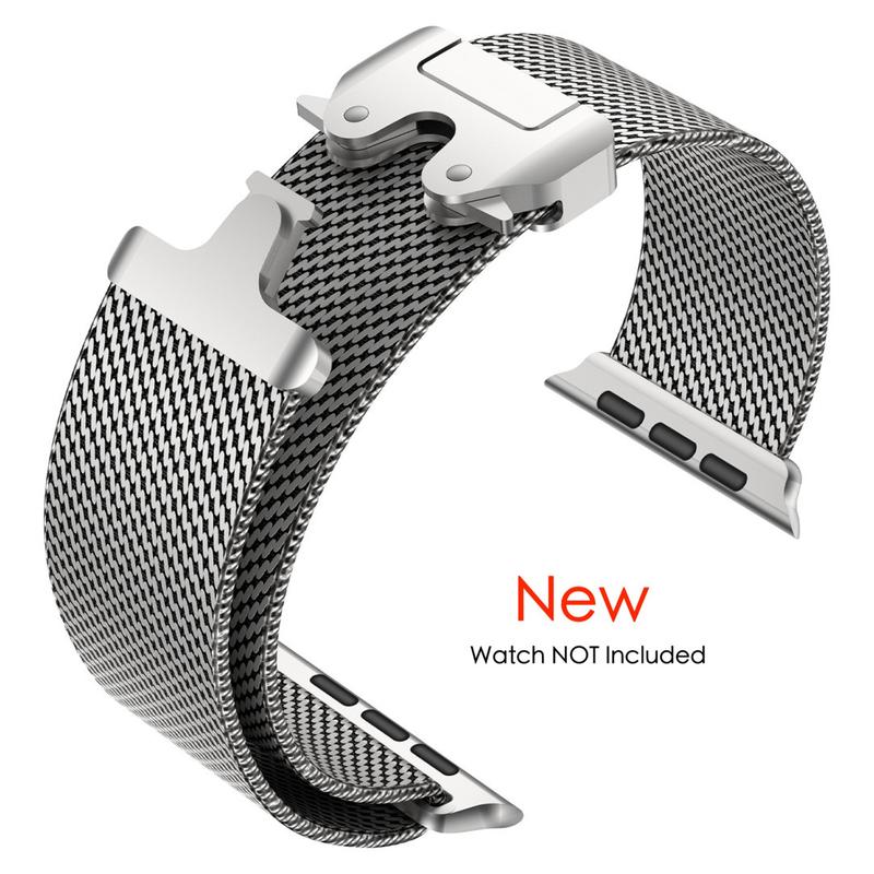 New Milanese WatchStraps Compatible with Apple Watch Ultra Ultra2 Band 49mm 46mm 45mm 44mm Titanium for Men,  with secure parachute-style buckle for iWatch Series 9 8 7 SE2 6 5 4 3 2 1 band 49mm 46mm 45mm 44mm   Wearable Accessories  Gift