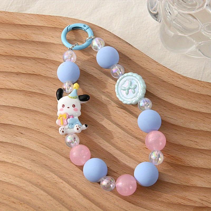 Cute Cartoon Design Beaded Phone Chain, Portable Beaded Phone Lanyard, Mobile Phone Strap for Women & Girls Gift, Fashion Phone Accessories