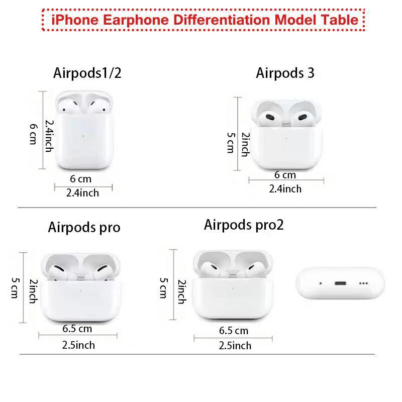 Creative Letter Pattern Earphones Case with Lanyard, Silicone Earphone Protective Cover, Earphone Accessories Compatible with AirPods 1 2 3 Pro