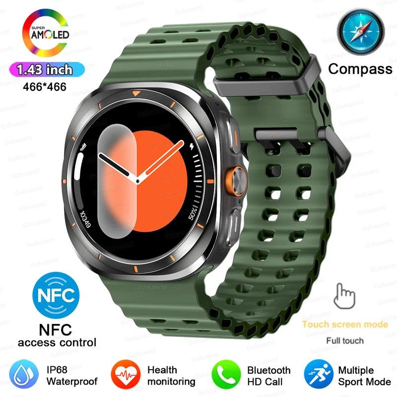 For Samsung New Galaxy Watch 7 Ultra GPS Trackr NFC Smart Watch Men Custom Dial 460*460 AMOLED Bluetooth call Sport Smartwatchs