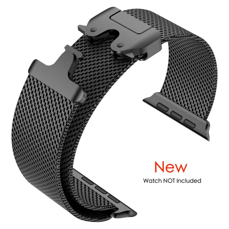 New Milanese WatchStraps Compatible with Apple Watch Ultra Ultra2 Band 49mm 46mm 45mm 44mm Titanium for Men,  with secure parachute-style buckle for iWatch Series 9 8 7 SE2 6 5 4 3 2 1 band 49mm 46mm 45mm 44mm   Wearable Accessories  Gift