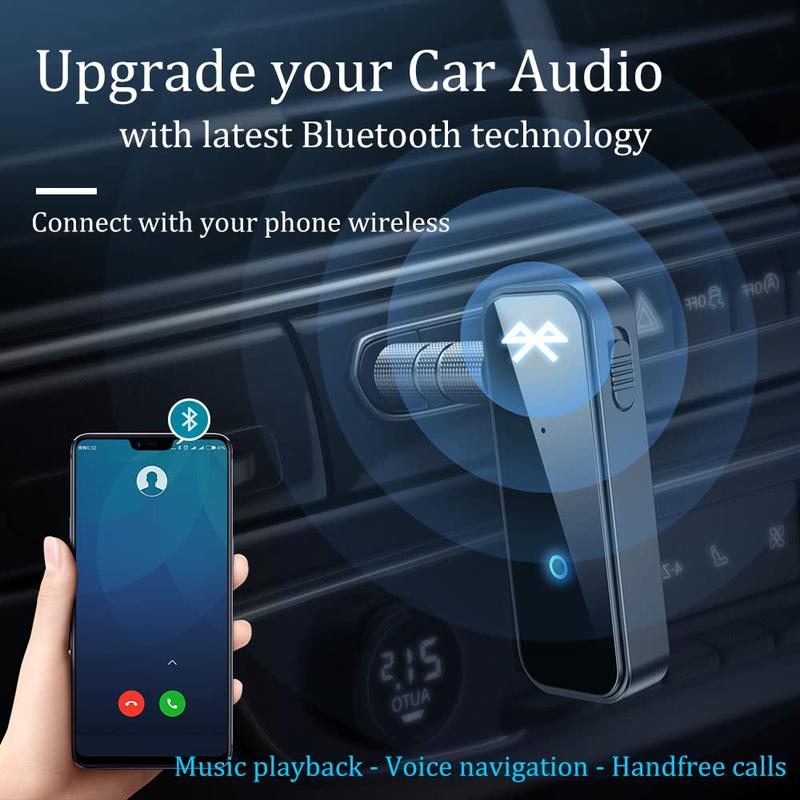 Bluetooth Transmitter Receiver Wireless Adapter: 3.5mm Aux Jack Stereo Audio Input Output - for TV Car Headphone Speakers iPhone PC Car Bluetooth