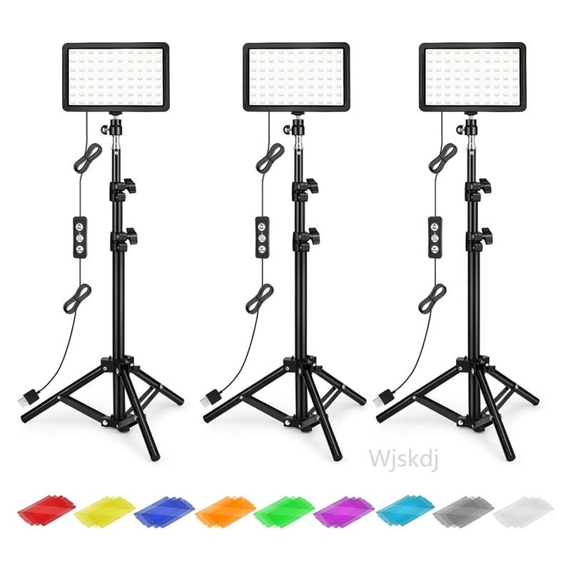 Aluminum Alloy Ring LED Light with Adjustable Tripod Stand, Dimmable Photography Video Lighting Kit CRI 97+ with Wireless Bluetooth Remote Controller for Computer Streaming iPhone iPad Selfie Camera Recording YouTube TikTok Zoom