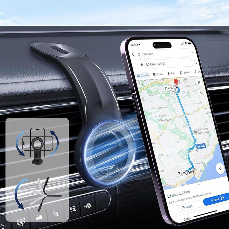 Magnetic Phone Holder for Car, Cell Phone Holder for Car Dashboard & Windshield, Phone Stand for iPhone Android, Car Automobile Mount [Powerful Magnets]