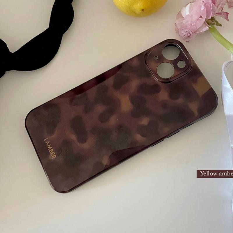 Vintage Amber Pattern Phone Case, Decorative Phone Protector Cover, Phone Accessories Compatible With iPhone 11 12 13 14 15 iPhone 15 Pro Max Case iPhone 16 Pro Max Case