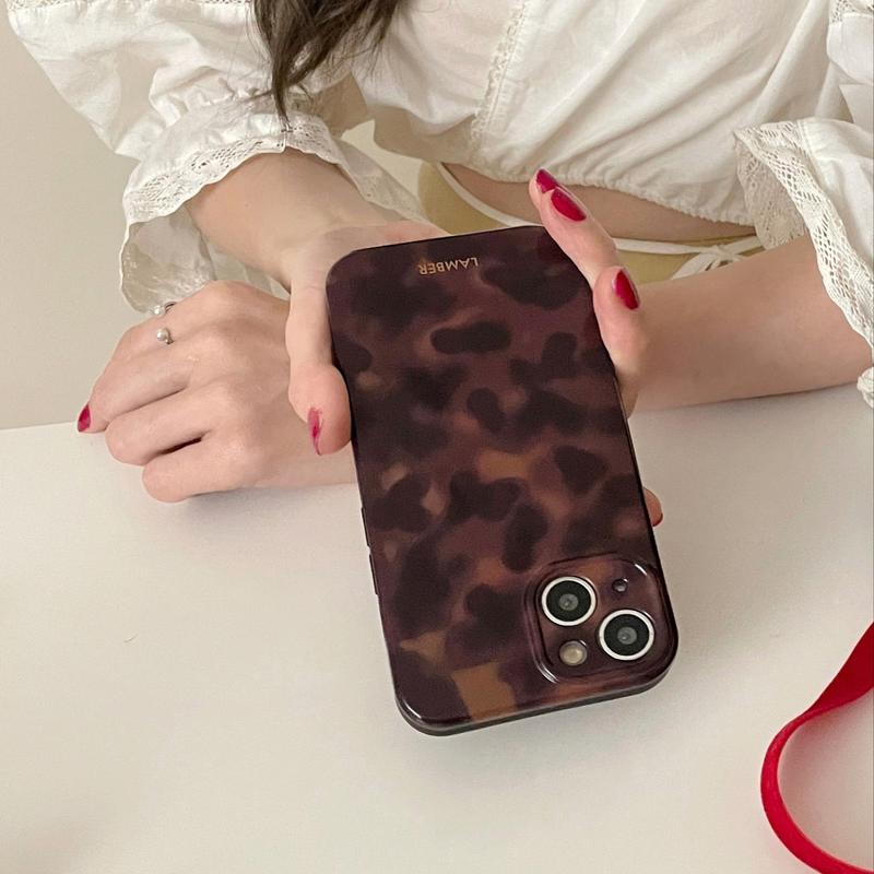 Vintage Amber Pattern Phone Case, Decorative Phone Protector Cover, Phone Accessories Compatible With iPhone 11 12 13 14 15 iPhone 15 Pro Max Case iPhone 16 Pro Max Case